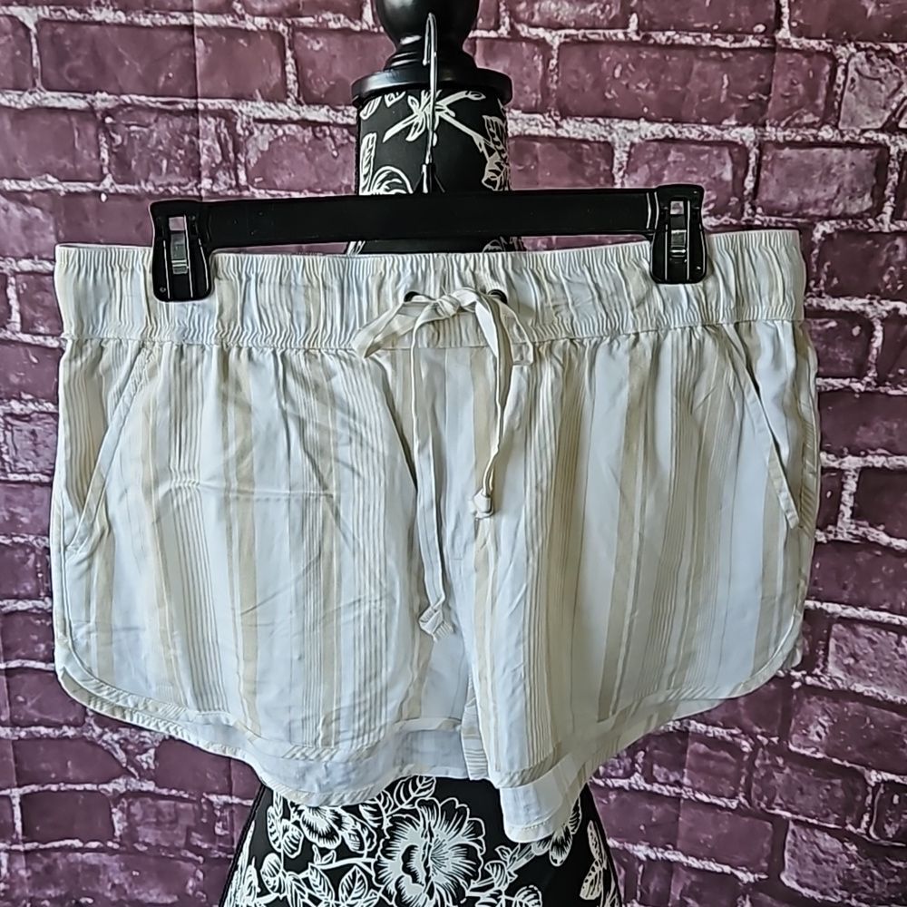 SO Heritage Khaki & White Striped Shorts w/ POCKETS NWT size Large